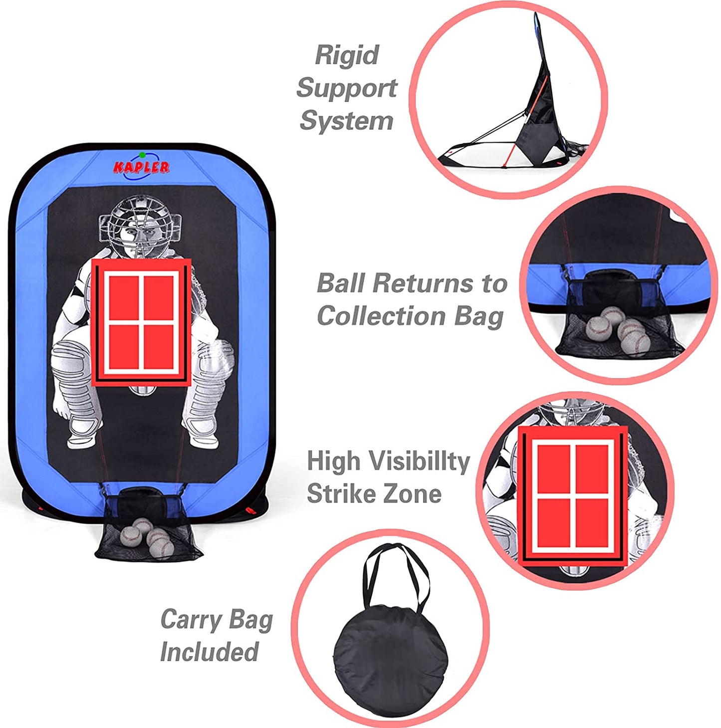 Baseball Pitching & Hitting Frame Strike Zone Net