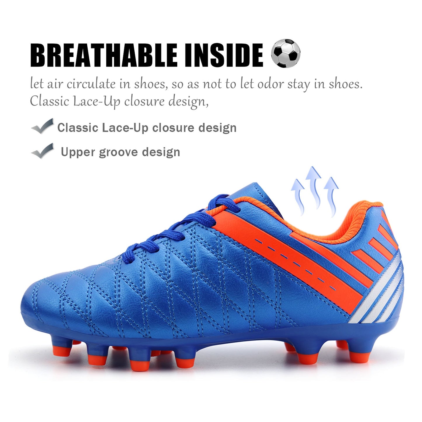 Athletic  Boys & Girls Cleated Soccer/Football Shoes