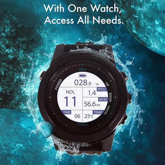 "CREST" Scuba Diving Smart Watch 100 Meter Depth