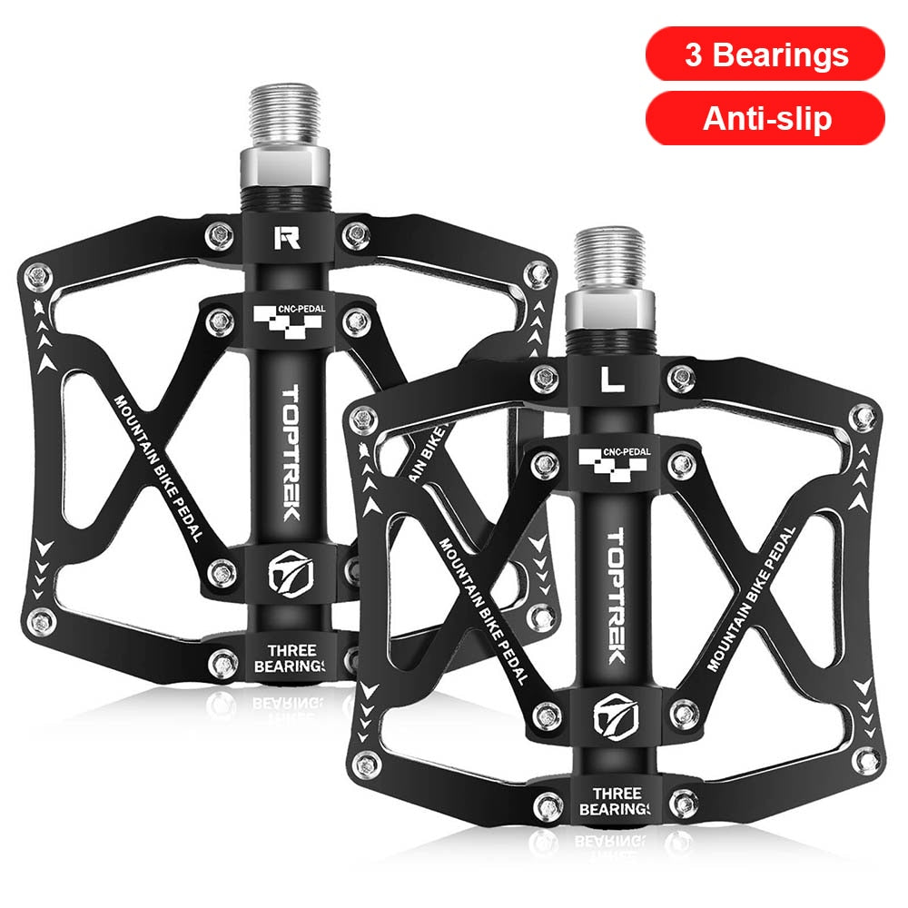 Bicycle 3 Bearings Pedals for Bicycle Anti-slip BMX, MTB Road Bike, with Cycling Plate Clip Cleats