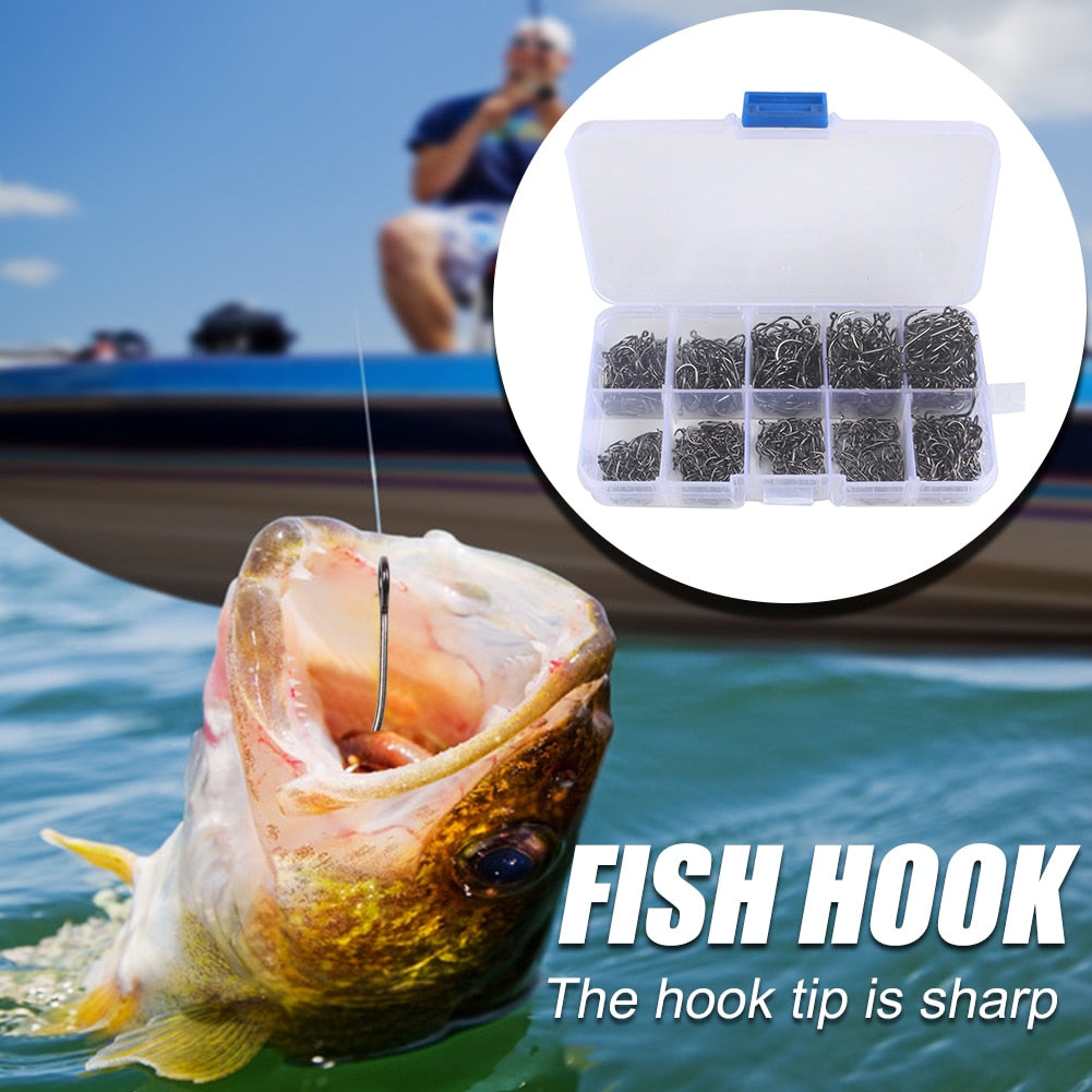 FISHING Hooks Carbon Steel 600/1000 pcs Box