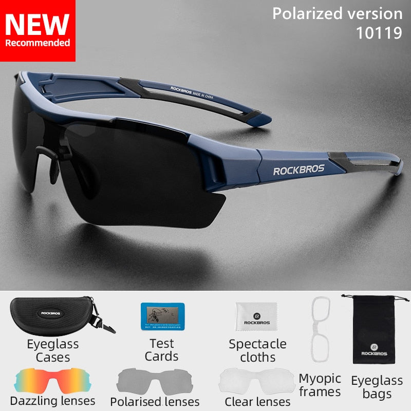 SUNGLASS "ROCKBROS" Polarized Cycling Sunglass lenses