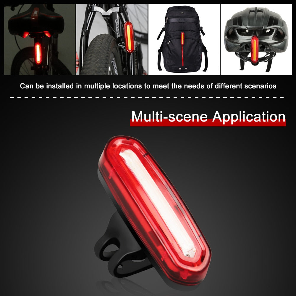 Bicycle Lumen Rear Light USB Rechargeable Waterproof Bike Taillight