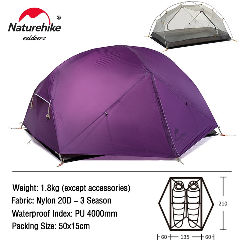 TENT "NATUREHIKE" Mongar Double Layer Waterproof Tent