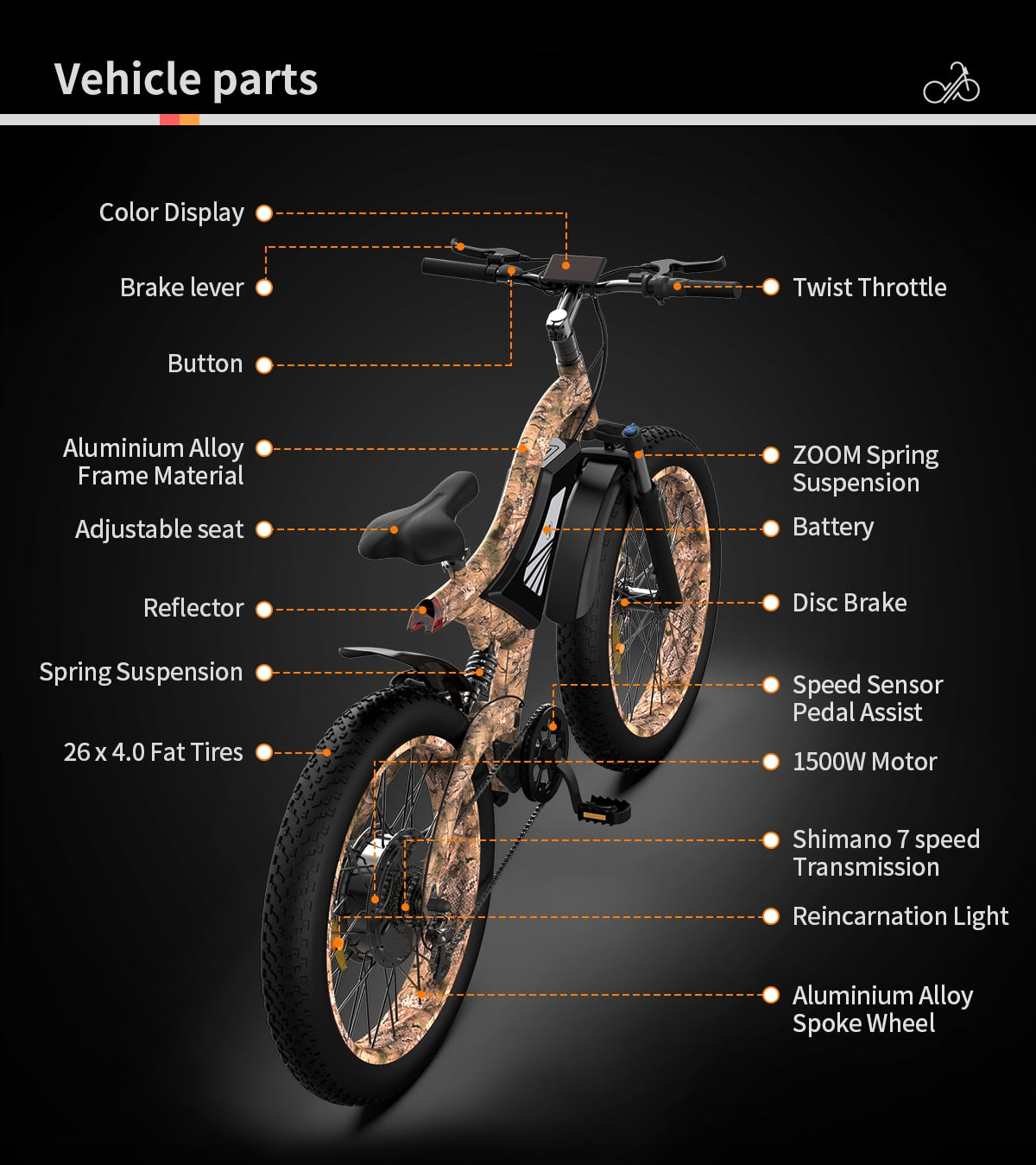 AOSTIRMOTOR ANNACONDA  Electric Mountain/Beach/City Cruiser E-Bike