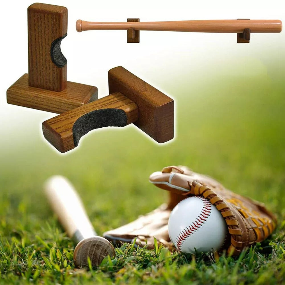 Wooden Baseball Bat Display Wall Mount