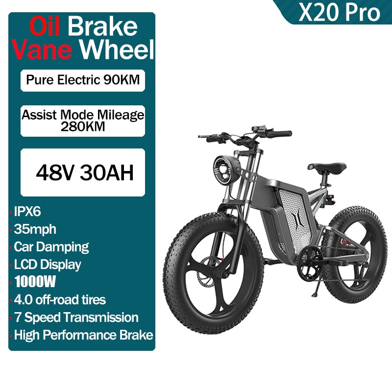 Mountain/City Off-Road Electric Bike 2000W 48v E bike