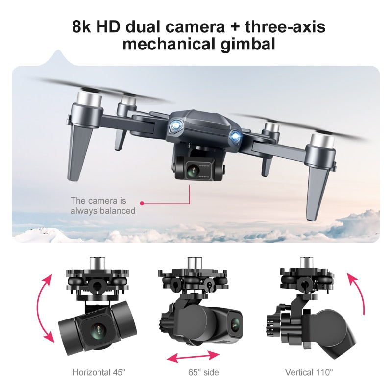 RG106 Professional Drone Wide Angle Lens 8K UHD Video Recording Smart Drone