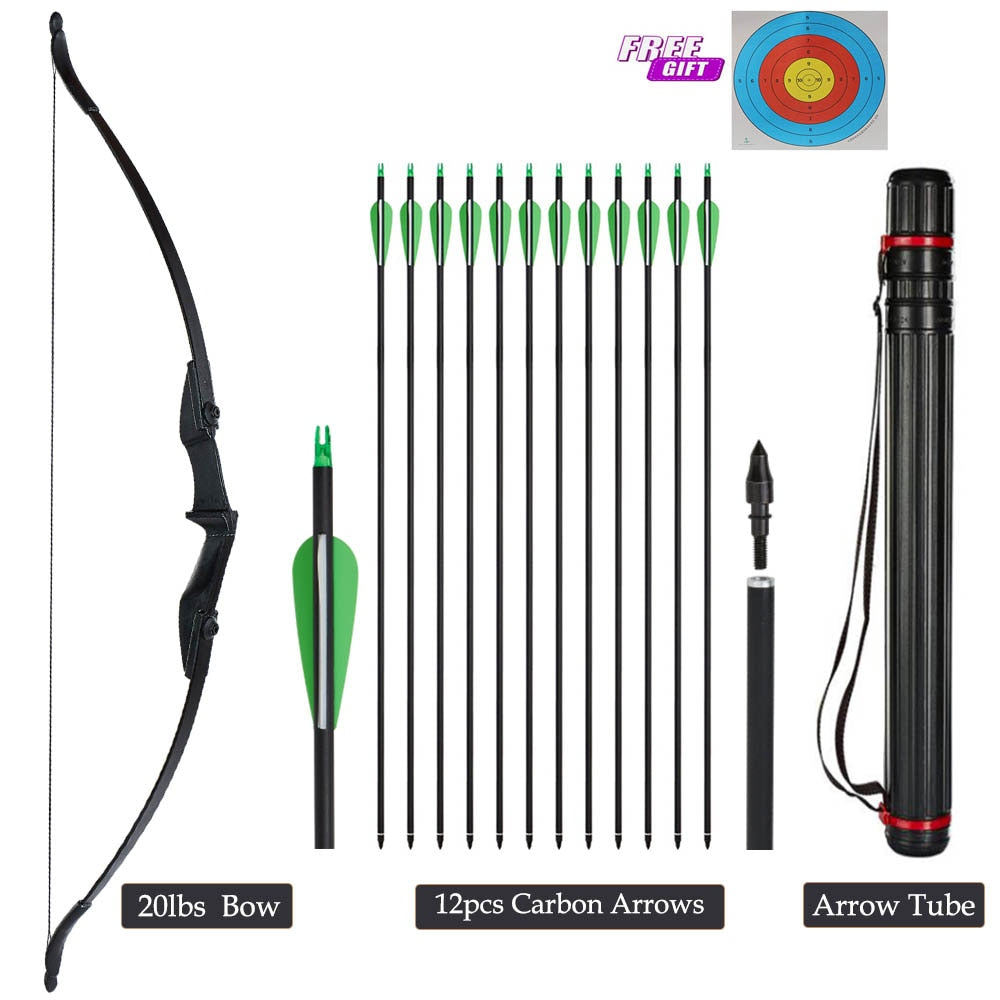 Archery Right/Left Hand Recurve Hunting Bow 20/30/40 lbs