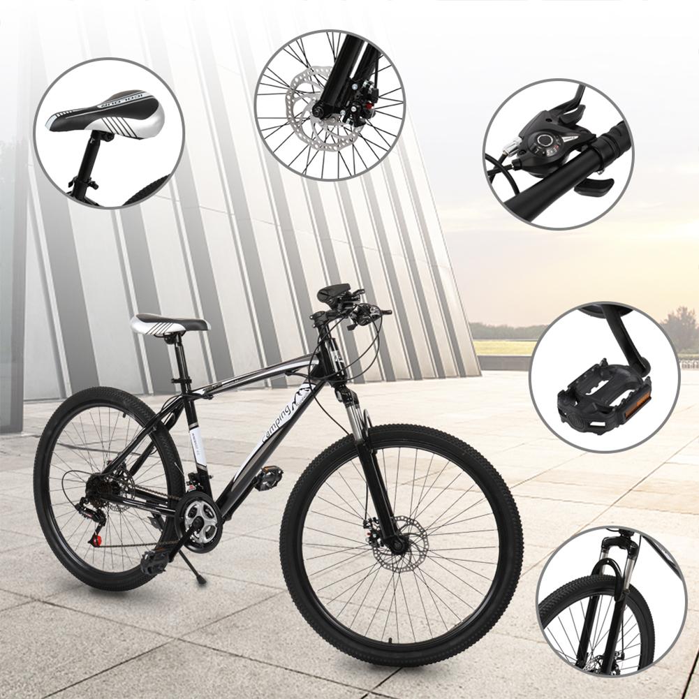 Mountain Bike 26 Inch 21 Speed Bicycle with Disc Brake Adjustable Shipping