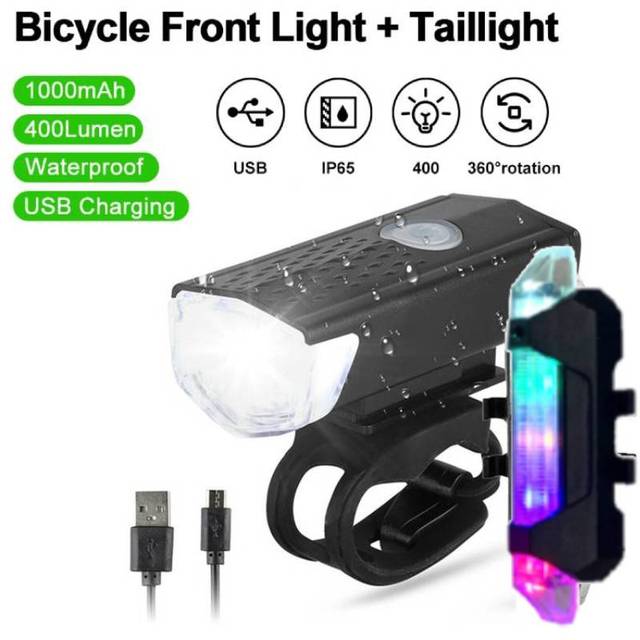 Bicycle Accessory Front Headlight Rechargeable Lantern Lamp