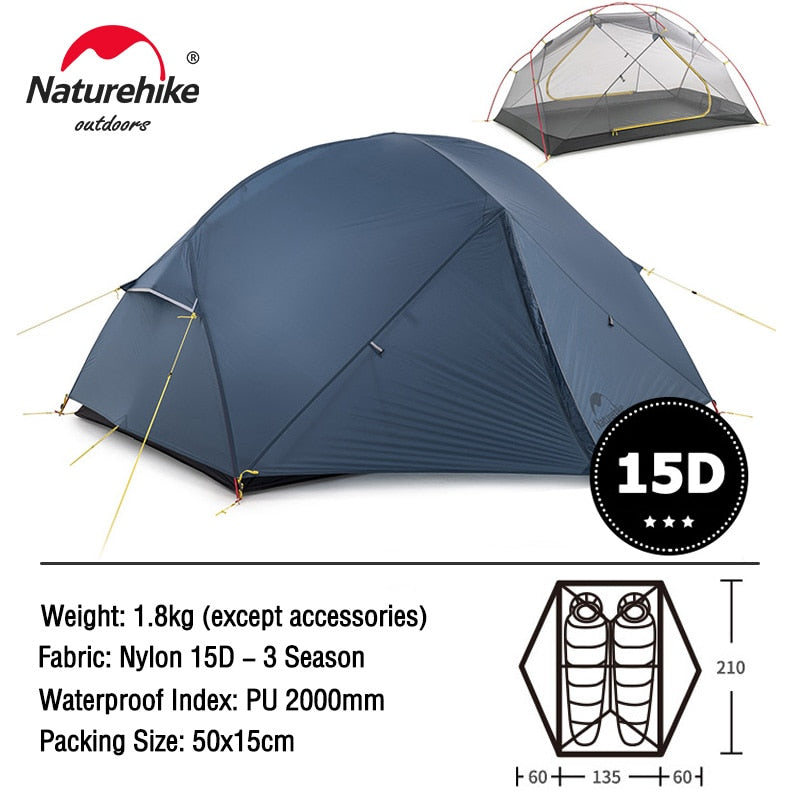 TENT "NATUREHIKE" Mongar Double Layer Waterproof Tent