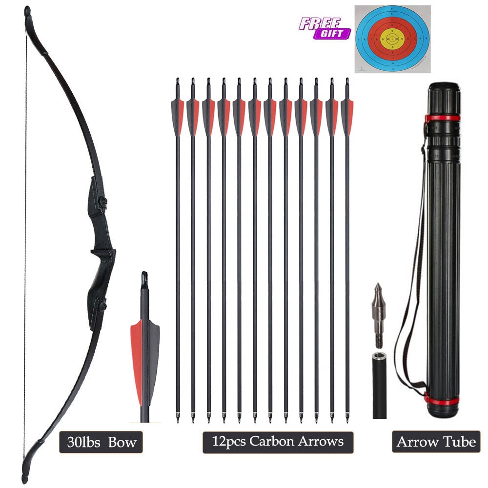 Archery Right/Left Hand Recurve Hunting Bow 20/30/40 lbs