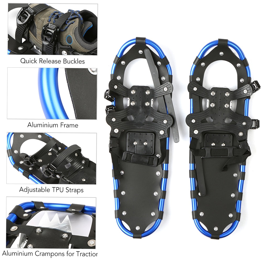 Adjustable Snowshoes  w/Ski Trekking Poles