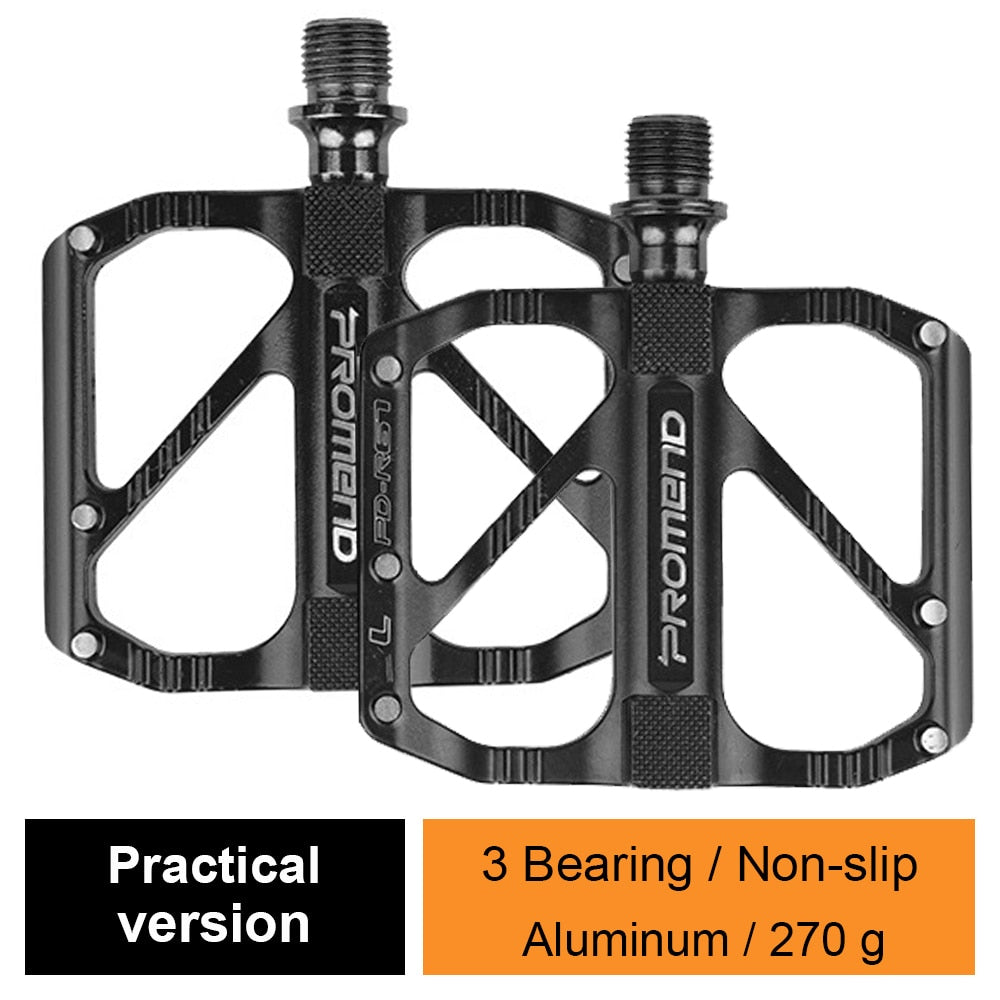 Bicycle 3 Bearings Pedals for Bicycle Anti-slip BMX, MTB Road Bike, with Cycling Plate Clip Cleats