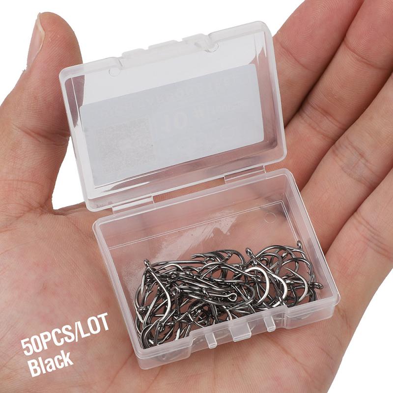 Carbon Steel Fishing Hooks (50 Pc)