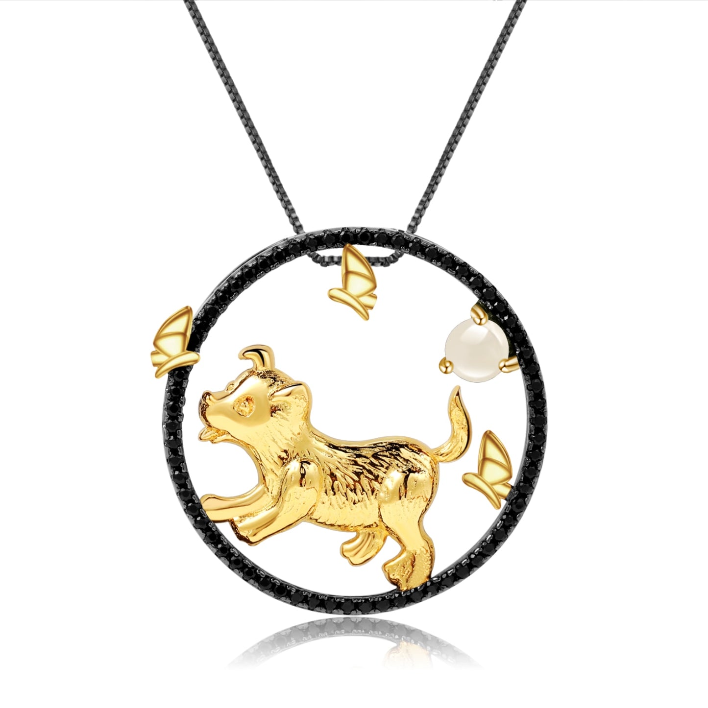 Chinese Zodiac Necklace Jewelry For Women Natural African Opal Gemstone Pendant