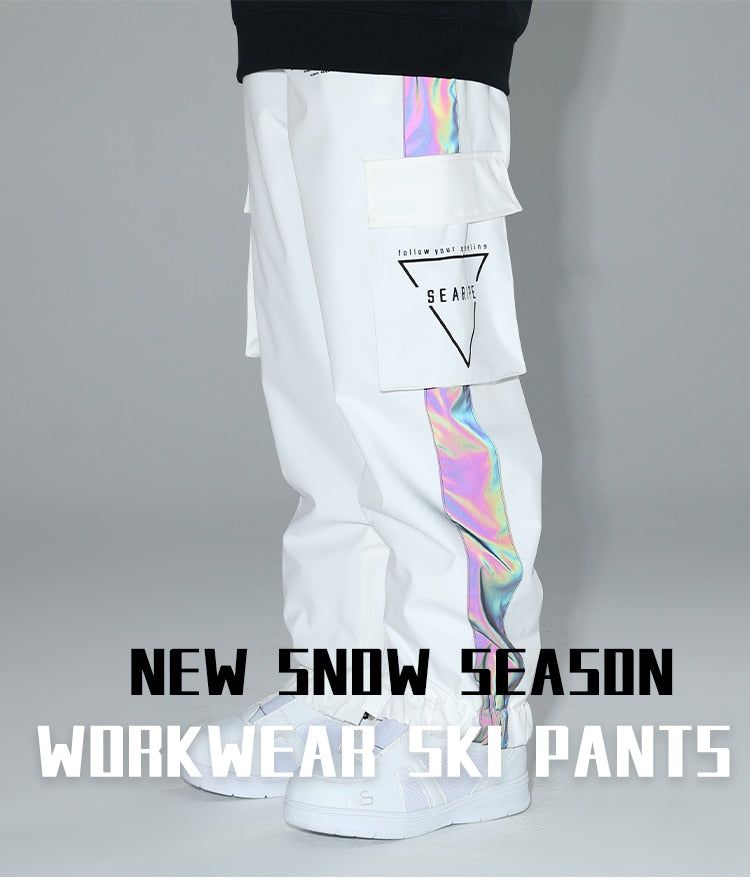 Ski Winter (SEARIPE) Reflective Snow Pants,  Men and Women