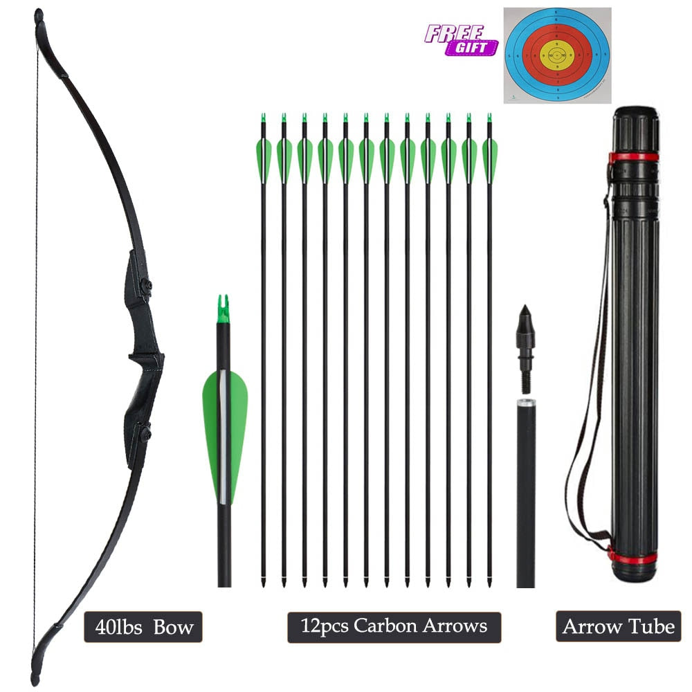 Archery Right/Left Hand Recurve Hunting Bow 20/30/40 lbs