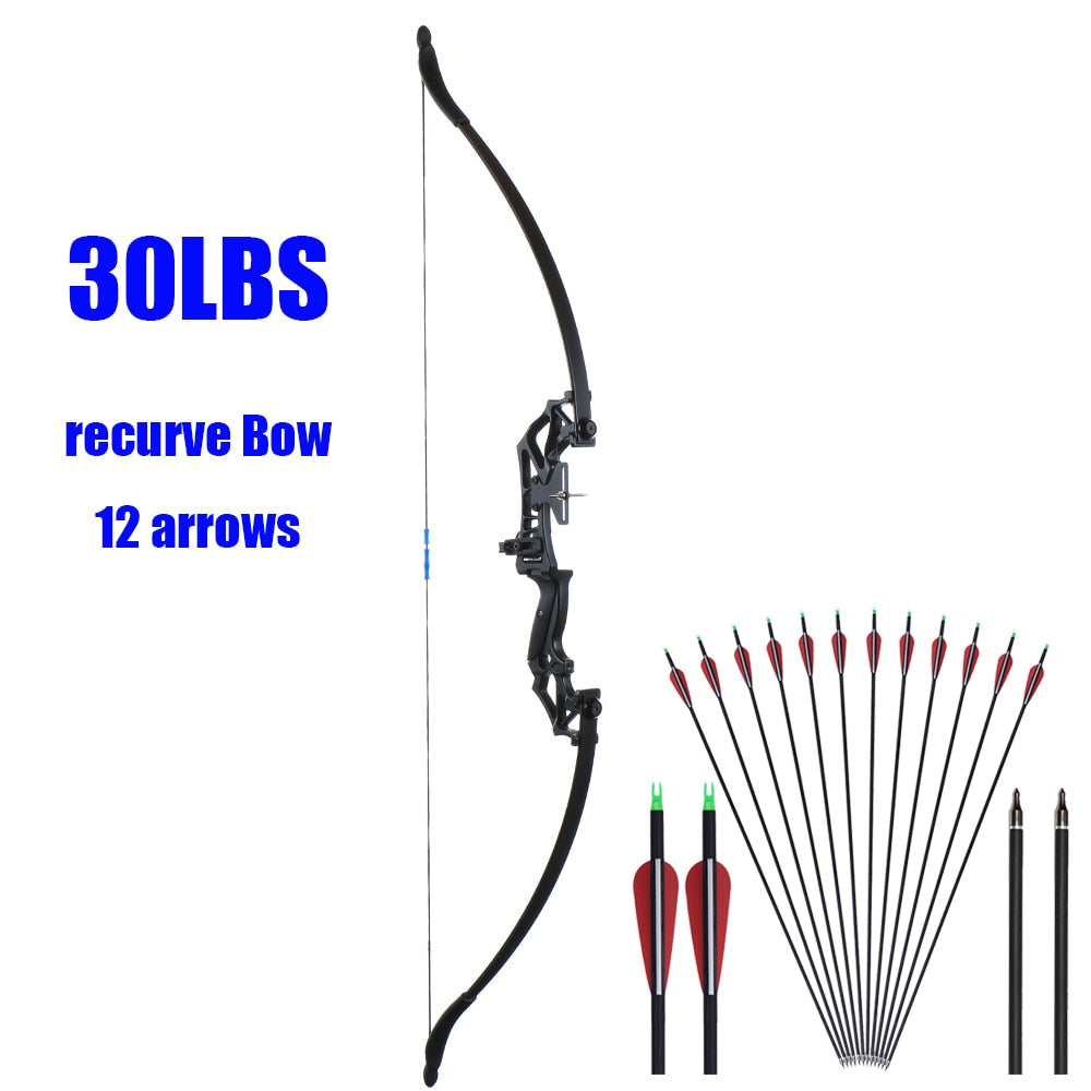 Archery Huntingdoor Recurve Hunting Bow Set 30-40 Lbs