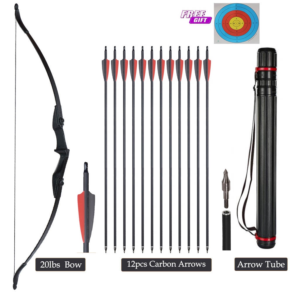 Archery Right/Left Hand Recurve Hunting Bow 20/30/40 lbs