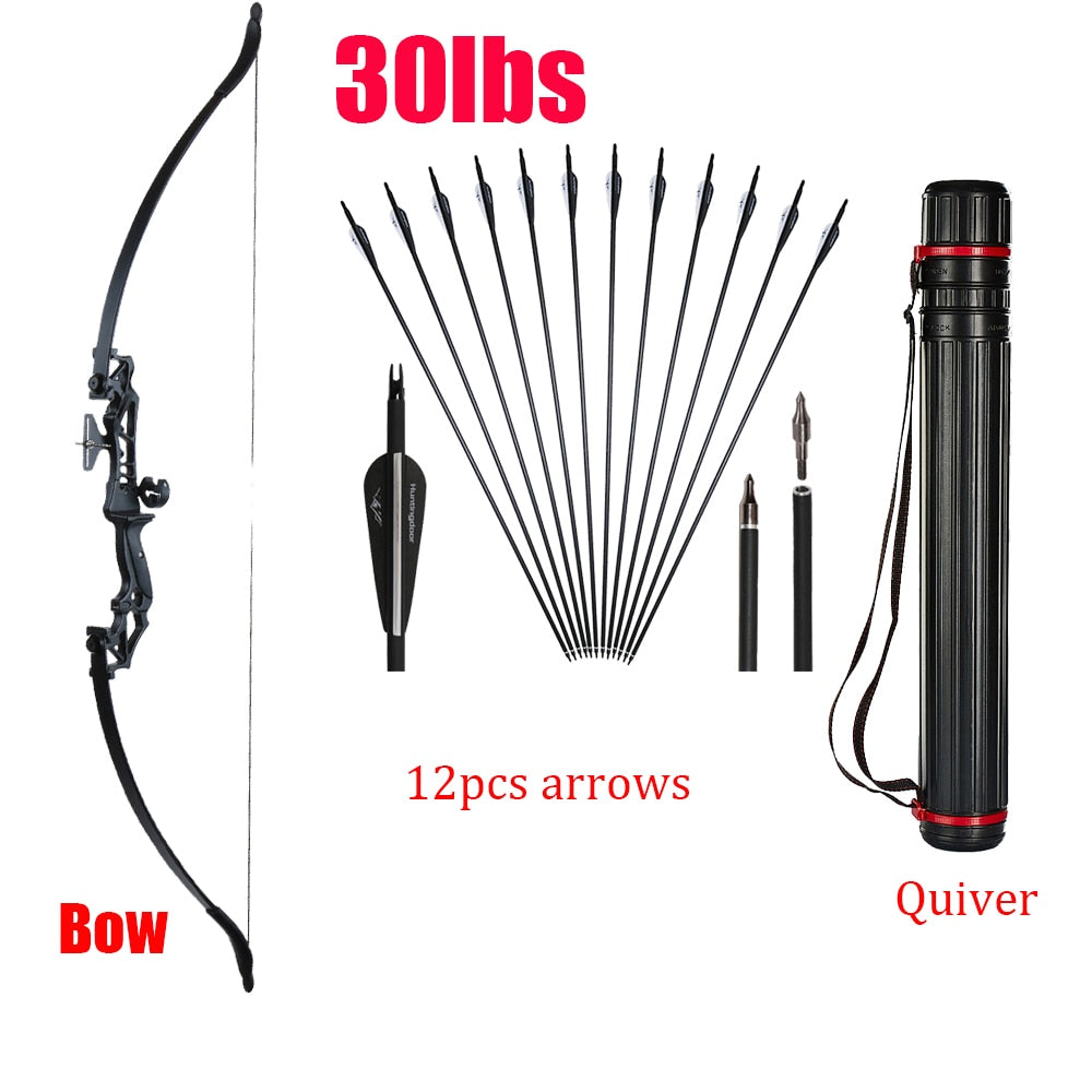 Archery Huntingdoor Recurve Hunting Bow Set 30-40 Lbs