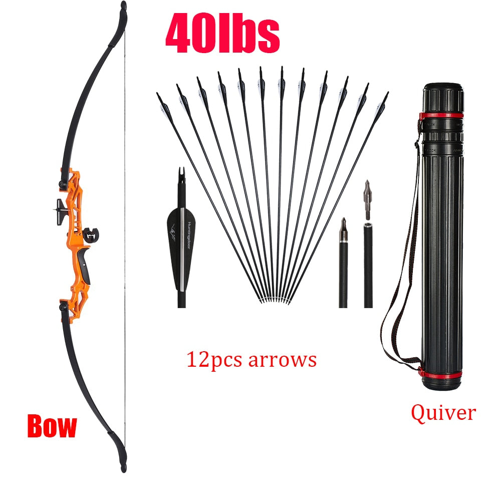 Archery Huntingdoor Recurve Hunting Bow Set 30-40 Lbs