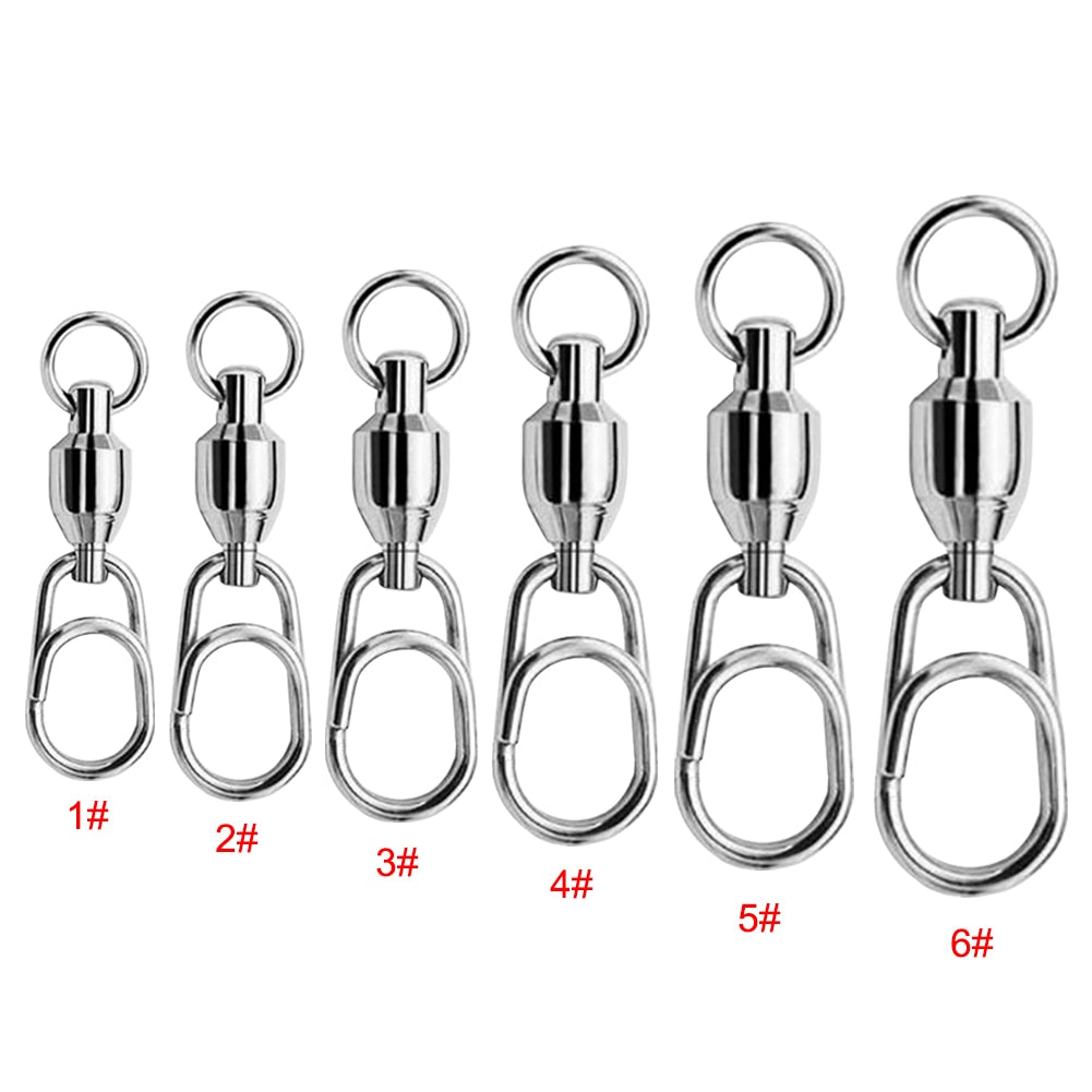 Fishing Ball Bearing Swivels 50-300 Pcs