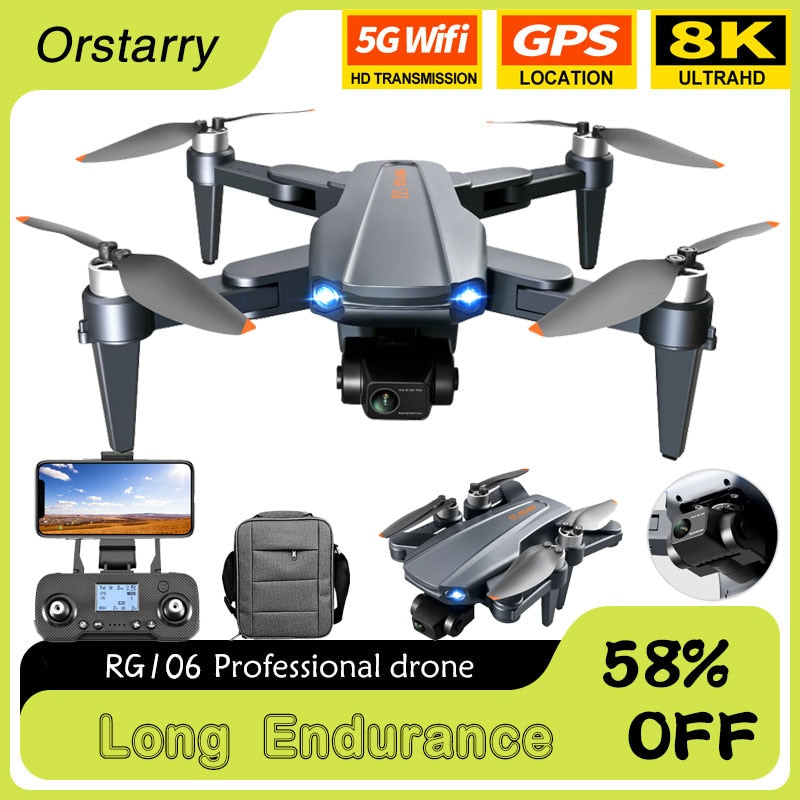 RG106 Professional Drone Wide Angle Lens 8K UHD Video Recording Smart Drone