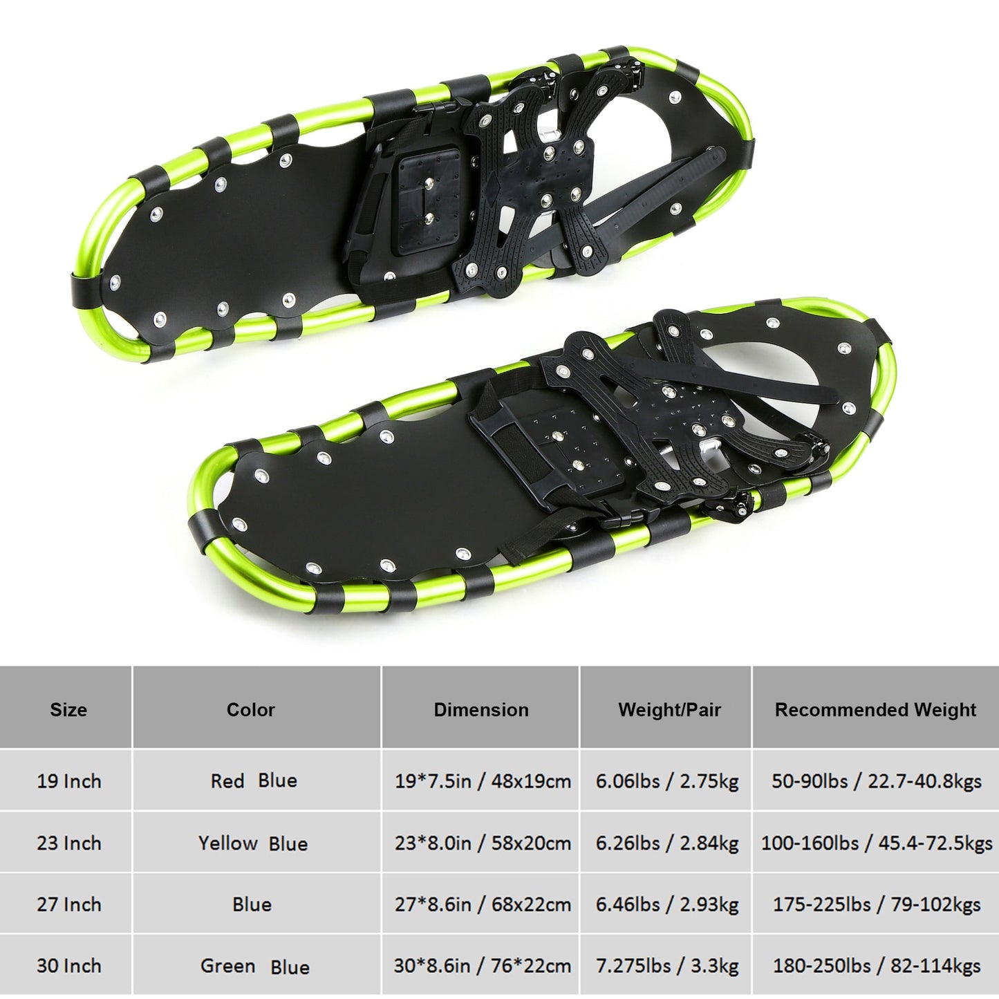 Adjustable Snowshoes  w/Ski Trekking Poles