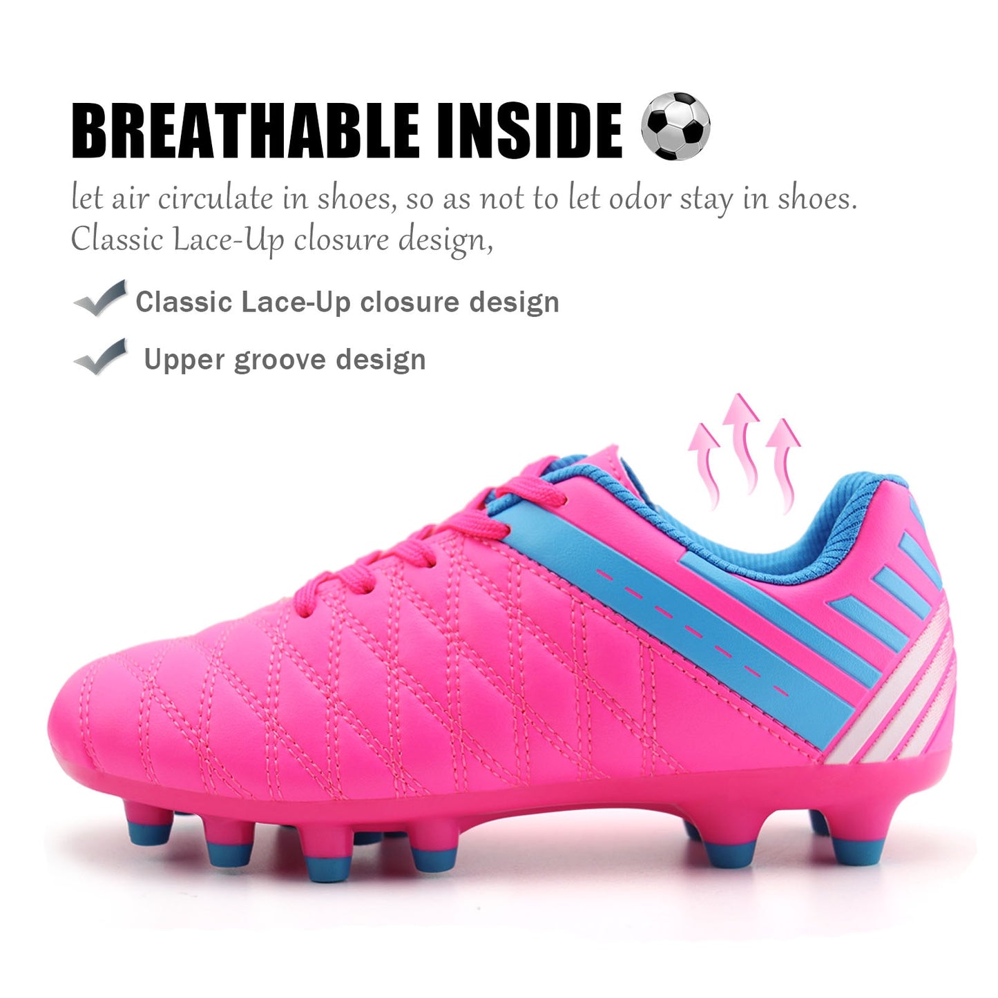 Athletic  Boys & Girls Cleated Soccer/Football Shoes