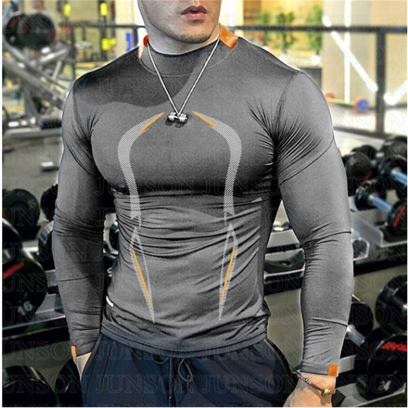 Men Bodybuilding, Running Athletic Long Sleeve T Shirt