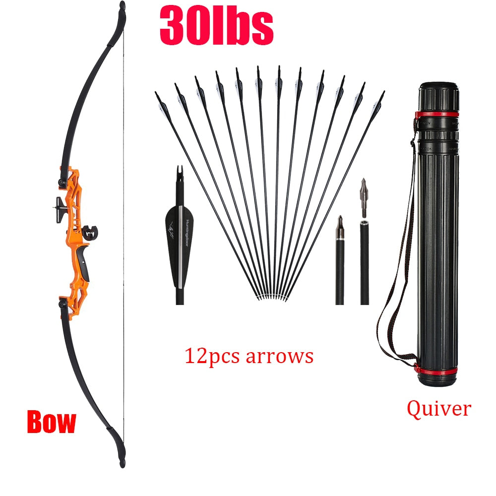 Archery Huntingdoor Recurve Hunting Bow Set 30-40 Lbs