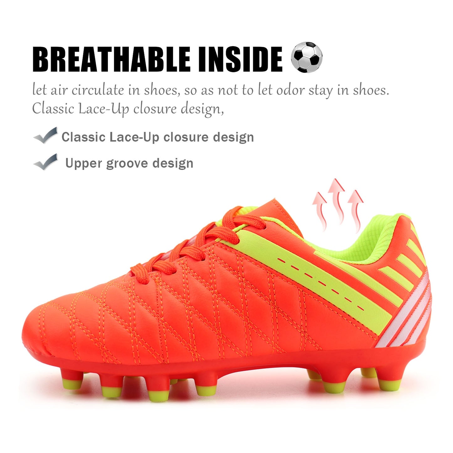 Athletic  Boys & Girls Cleated Soccer/Football Shoes