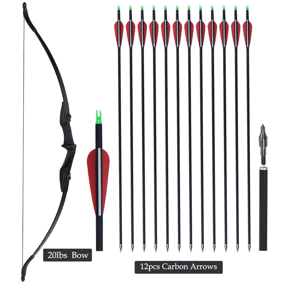 Archery Right/Left Hand Recurve Hunting Bow 20/30/40 lbs