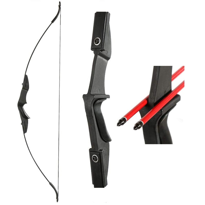 Archery 57 Recurve BLACK Bow Set Left/Right Hand 20-40 Lbs