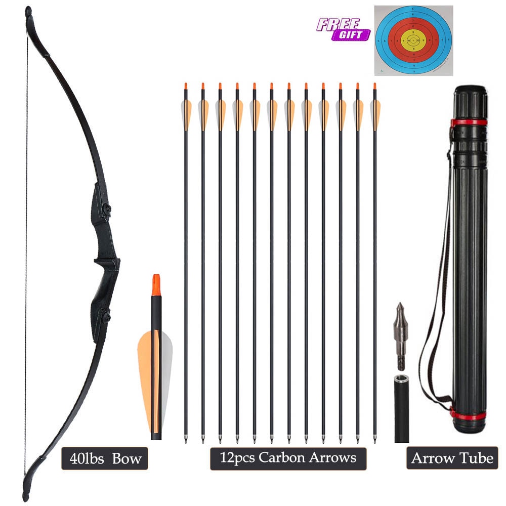 Archery Right/Left Hand Recurve Hunting Bow 20/30/40 lbs