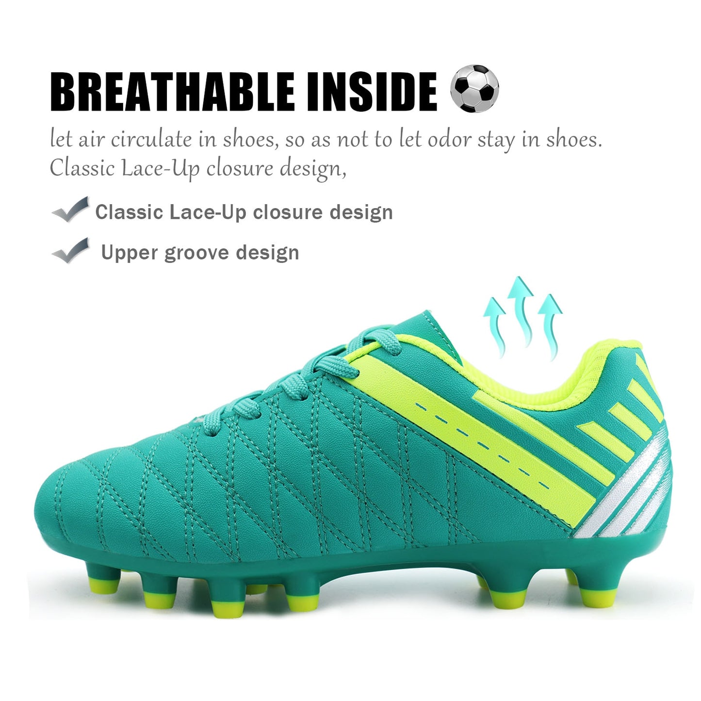 Athletic  Boys & Girls Cleated Soccer/Football Shoes