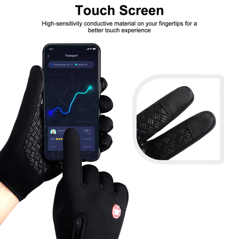 Winter Gloves TouchScreen Thermal Cashmere, Polyester, Microfibe Cycling Gloves