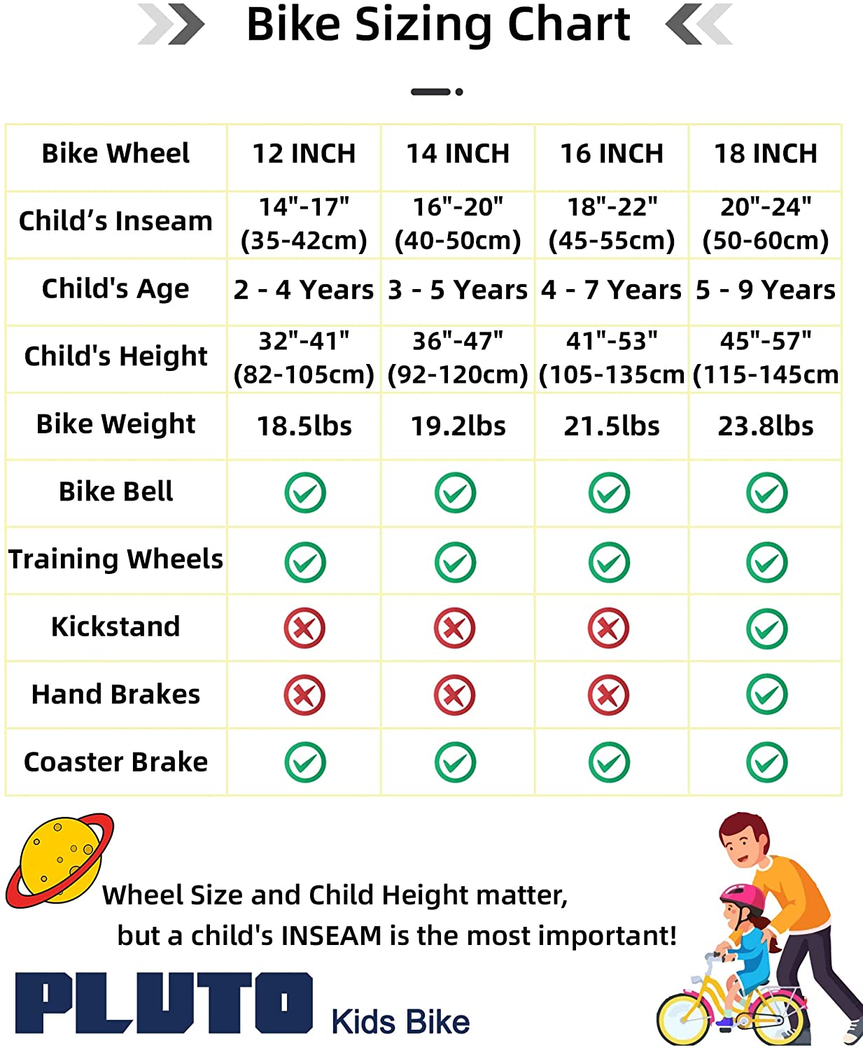 Children "JOYSTAR" Kids Bike,  2-13 Yr Olds