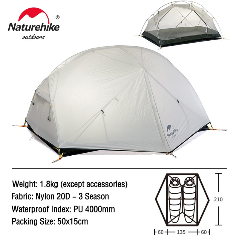 TENT "NATUREHIKE" Mongar Double Layer Waterproof Tent