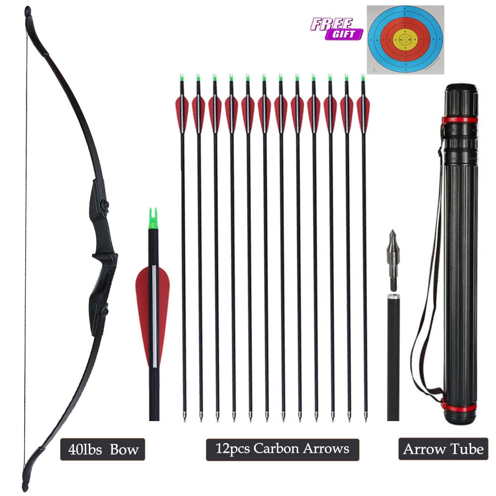 Archery Right/Left Hand Recurve Hunting Bow 20/30/40 lbs