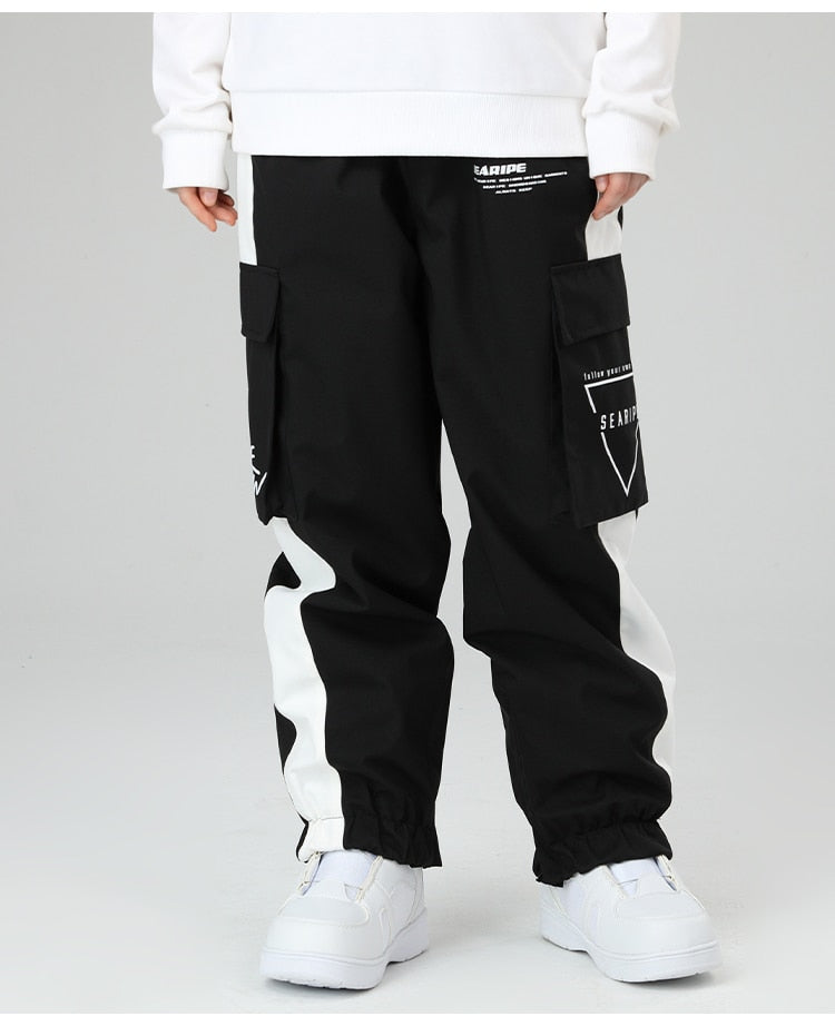 Ski Winter (SEARIPE) Reflective Snow Pants,  Men and Women