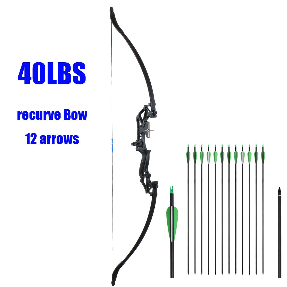 Archery Huntingdoor Recurve Hunting Bow Set 30-40 Lbs