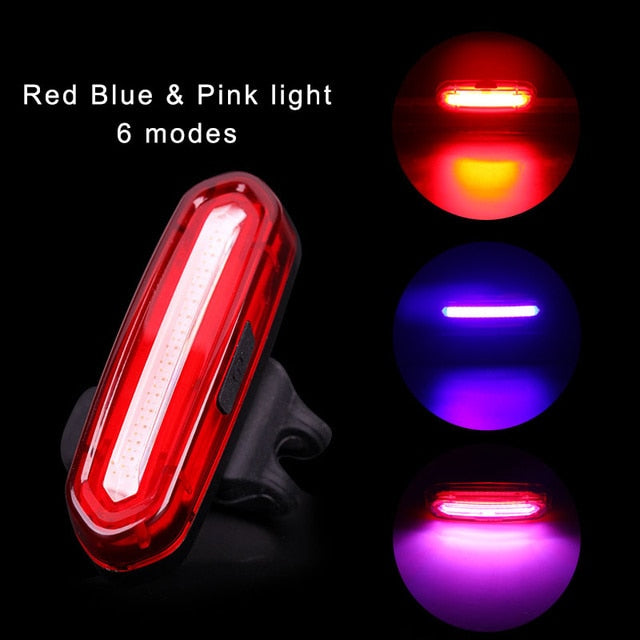 Bicycle Lumen Rear Light USB Rechargeable Waterproof Bike Taillight