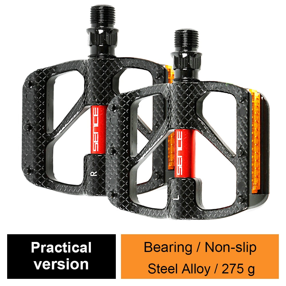 Bicycle 3 Bearings Pedals for Bicycle Anti-slip BMX, MTB Road Bike, with Cycling Plate Clip Cleats