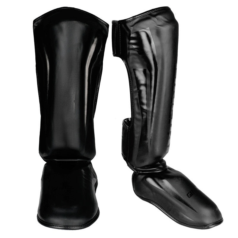Sport Leather Shin Guards, W/Ankle Protectors