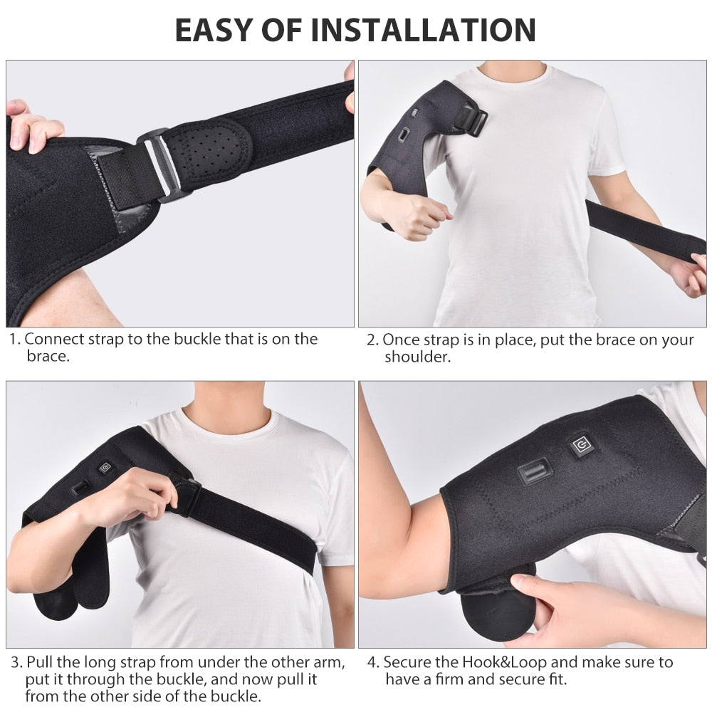 Electric Heat Therapy Shoulder Support Brace