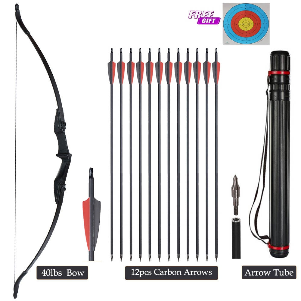 Archery Right/Left Hand Recurve Hunting Bow 20/30/40 lbs