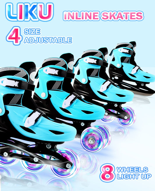 Kids Roller Skates 4 in 1 Adjustable Roller Skates